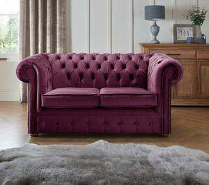 Chesterfield 2 Seater Fabric Malta 01 Purple Sofa