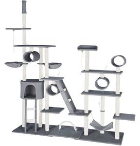 Tectake 403917 cat tree scratching post snooky - grey