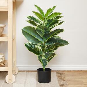 76cm Ficus Elastica Artificial Rubber Plant