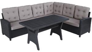 404249 garden rattan furniture set catania - black