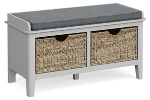 Elgin Grey Scandi Stoage Bench, Shoe Storage Chest | Roseland Furniture