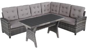 404250 garden rattan furniture set catania - grey