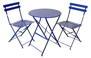 Two Seater Folding Garden Bistro Set in Blue, Green or Grey | Outdoor Patio Table & Chairs | Roseland Furniture