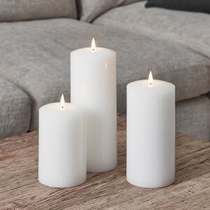 TruGlow® White Chapel Pillar Candle Trio