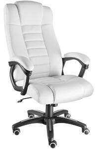 Tectake 404390 luxury office chair made of artificial leather - white