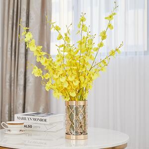 Metal Plating Golden Flower Vase