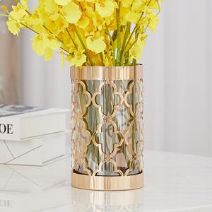 Metal Plating Golden Flower Vase