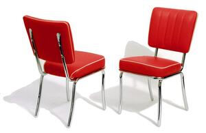 Arizona Rerro Diner Chair Solid Colour Red