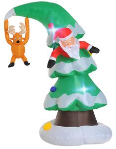 HOMCOM 7 Ft Inflatable Christmas Tree W/ Santa