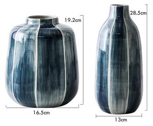 Blue Ceramic & Porcelain Flower Vase