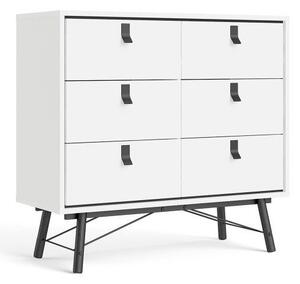 Sny Double Chest Of Drawers 6 Drawers In Matt White
