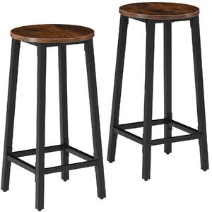 Tectake 404332 2 bar stools corby - industrial dark