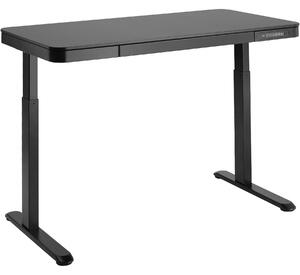 Tectake 404316 desk zola | electrically height-adjustable computer desk - black