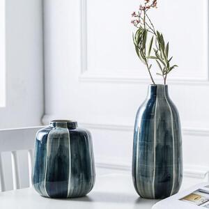 Blue Ceramic & Porcelain Flower Vase