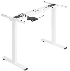 Tectake 404310 metal table frame melville | height-adjustable desk - white