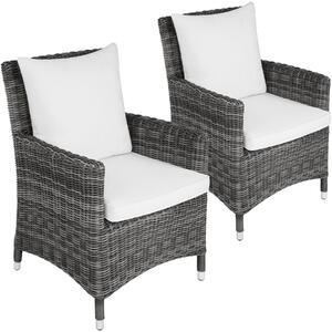 404630 garden chair sanremo set of 2 - grey/white