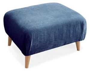 Rowen Upholstered Footstool | Grey, Green, Blue, Gold or Plum Pink Fabric Footrest, Pouffe for Living Room or Bedroom | Roseland Furniture Stores UK
