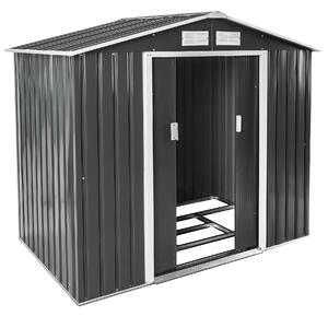 404520 shed with saddle roof - grey/white