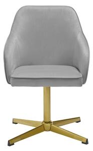 Newux Office Chair Grey Velvet Seat