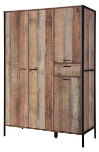 Tropsin 4 Door Wardrobe Distressed Oak Effect