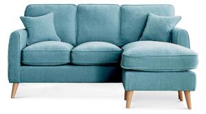 Ada 3 Seater Chaise Sofas | Modern Grey Green Gold Blue Pink Living Room Settee | Fabric Corner Sofa Large Lounge Couch Roseland Furniture UK