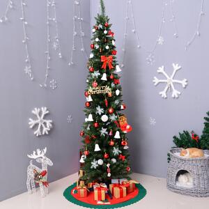 HOMCOM 1.8m Artificial Christmas Tree Pine Tree W/Plastic Stand-Green