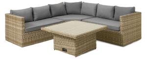 Wentworth Rattan 4 Seater Lounge Dining Set with Rise and Fall Table