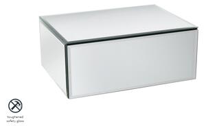 Inga Mirrored Floating Bedside / Console / Shelf / Storage System