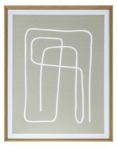 Neutral Abstract Line Framed Wall Art