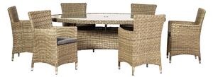 Wentworth Outdoor Living 6 Seater Rattan 200cm Eclipse Dining Set