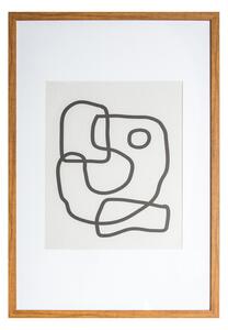 Framed Abstract Line Study Wall Art