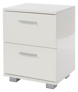 Lanny 2 Drawer Bedside Cabinet - White