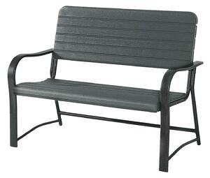 Outsunny 2 Seater Garden Bench Double Chair Outdoor Love Chair Patio Furniture. - Dark Green