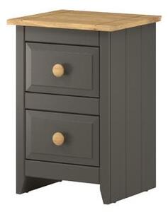Capson Carbon Grey 2 Drawer Petite Bedside Cabinet
