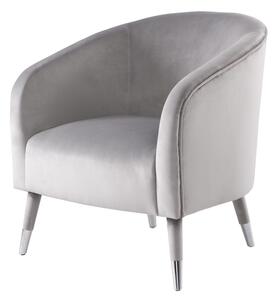Bellucci Armchair- Dove Grey - Silver Caps