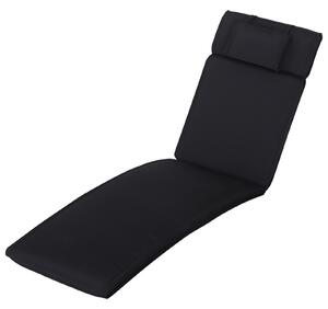 Outsunny Garden Sun Lounger Chair Cushion Reclining Relaxer Indoor Outdoor