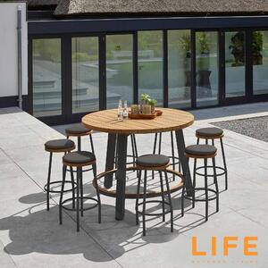 LIFE Outdoor Living Java Teak Bar Table Set & Stools