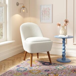 Lora Sherpa Storage Cocktail Chair