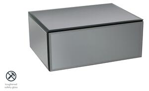 Inga Smoke mirror Floating Bedside / Console / Shelf / Storage System