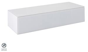 Inga White Floating Console Table / Storage System