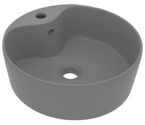 Luxury Wash Basin with Overflow Matt Dark Grey 36x13 cm Ceramic