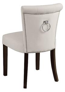 Positano Dining Chair with Back Ring / Walnut legs- Cream