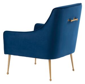 Mason lounge Chair - Navy Blue – Brushed Gold Legs