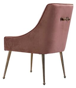 Mason Dining Chair Blush Pink - Brushed Gold Legs