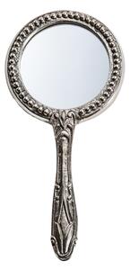 Maxine Antique Style Round Hand Mirror in Nickel
