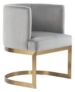 Lasco Dining Chair Dove Grey - Brushed Brass Base