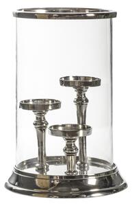 Lance Silver and Glass Candle Holder