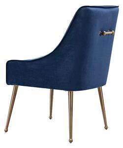 Mason Dining Chair Navy Blue - Brushed Gold Legs