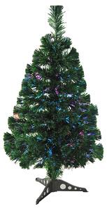 HOMCOM 60H cm Pre-Lit Artificial Christmas Spruce Tree, Plastic Stand-Green