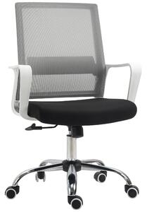 Vinsetto Ergonomic Office Chair Adjustable Height Breathable Mesh Desk Chair w/Armrest and 360° Swivel Castor Wheels Black